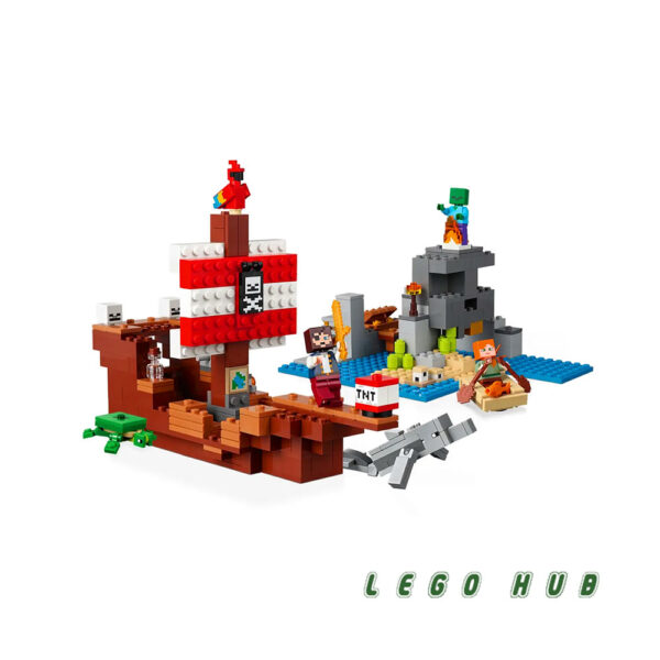 لگو 404 تکه ماینکرافت مدل ماجراجویی دزدان دریایی The Pirate Ship Adventure