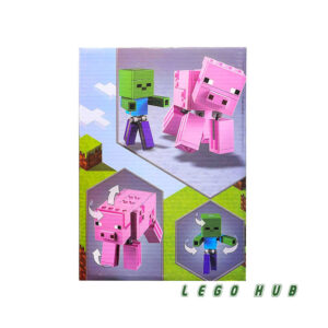 لگو 159 تکه ماینکرافت مدل خوک بزرک و بچه زامبی BigFig Pig with Baby Zombie
