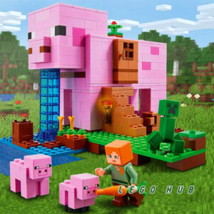 نمای کلی لگو 506 تکه ماینکرافت مدل خانه خوک The Pig House کد 11585