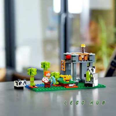 ساخت نهایی لگو 240 تکه ماینکرافت مدل مهد پاندا The Panda Nursery
